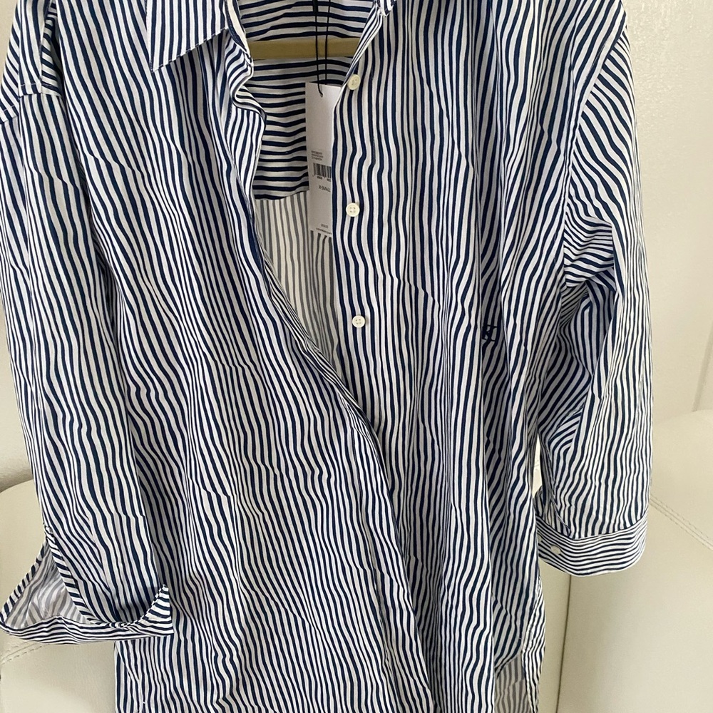 Blue Striped Tshirt dress